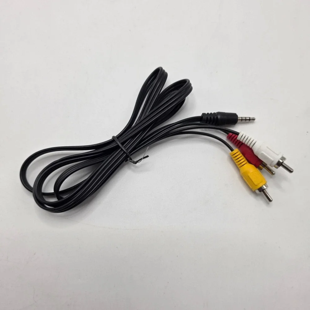 3.5mm to 3 RCA AV Cable Camcorder TV Adapter Composite Audio Video Cord Black